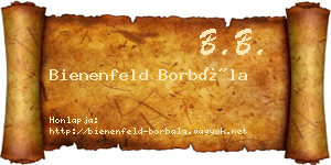 Bienenfeld Borbála névjegykártya